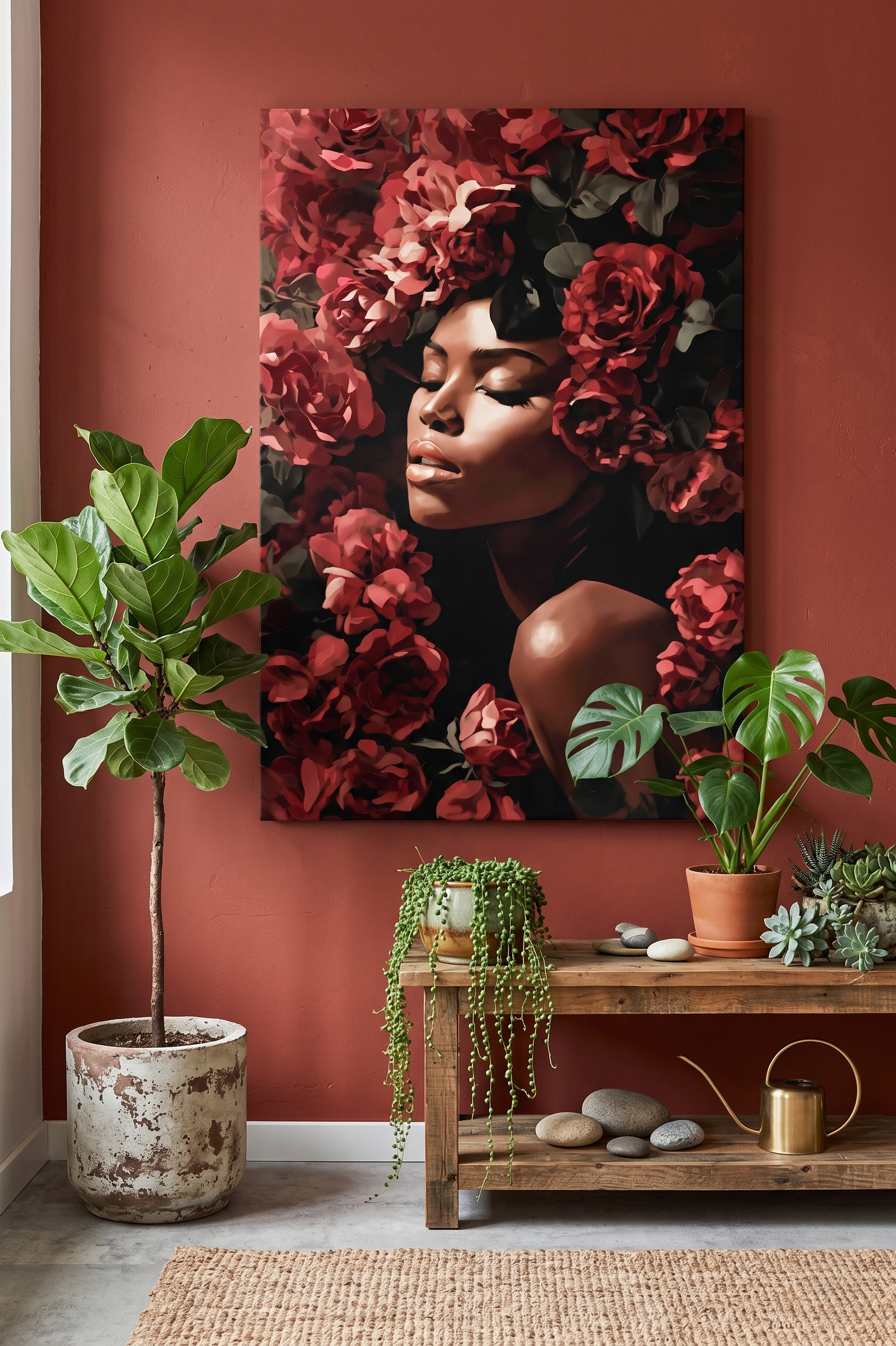 Floral Black Art