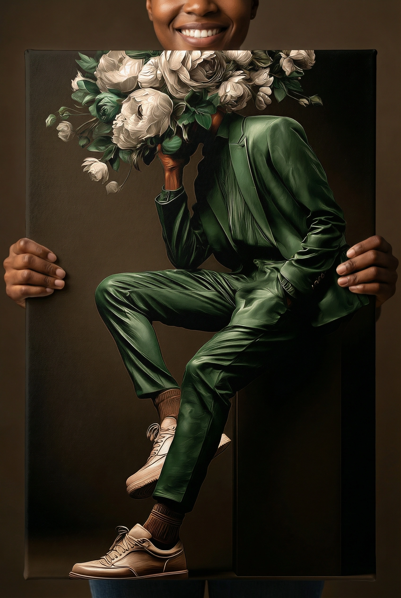 "In Bloom, I Carry Silence" - Male Version - Canvas