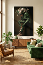 "In Bloom, I Carry Silence" - Male Version - Canvas