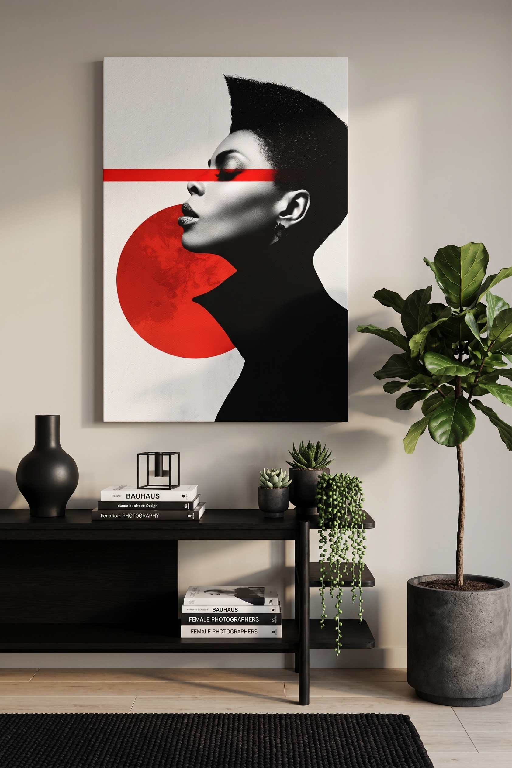 The Red Sun - Canvas