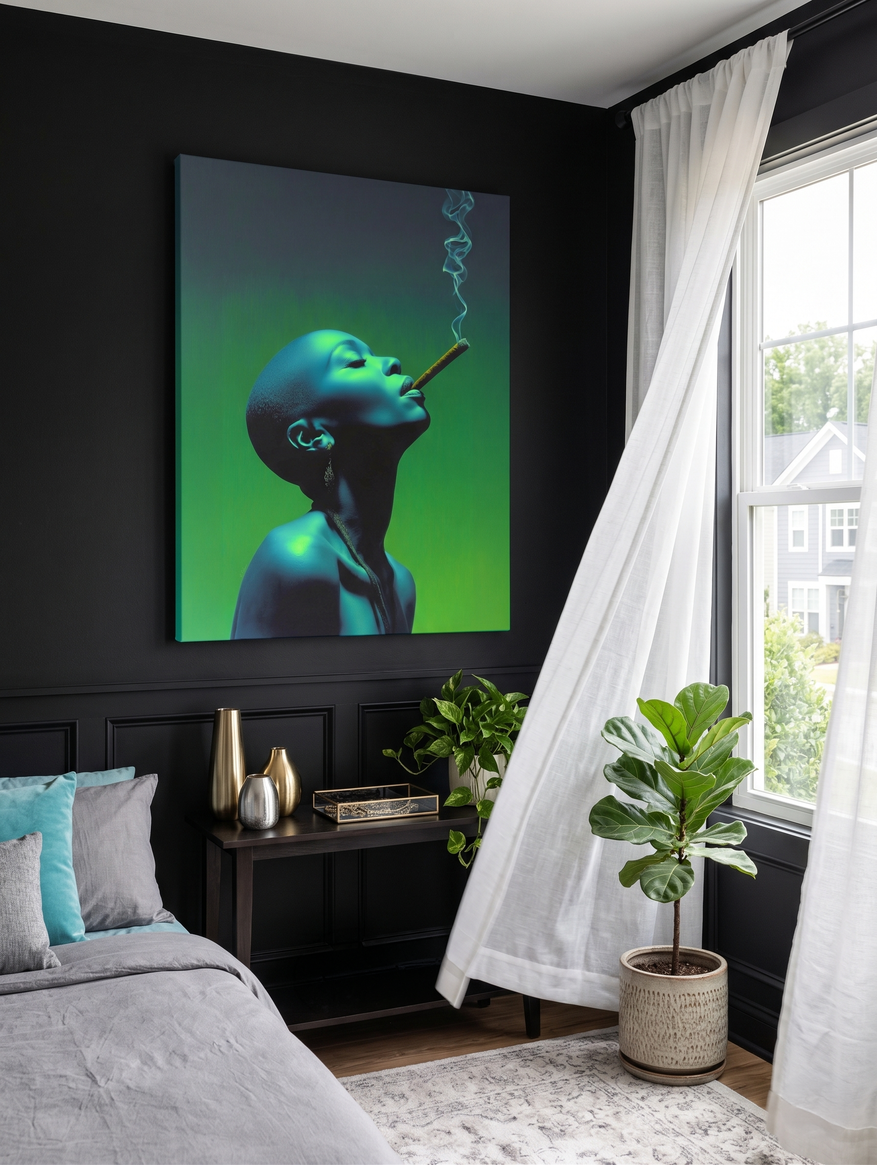 The Beauty and The Cigar - Canvas