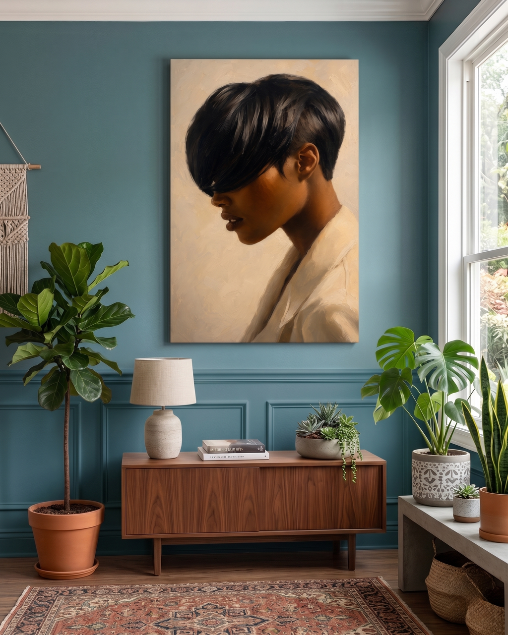 Her Profile Eats - Canvas