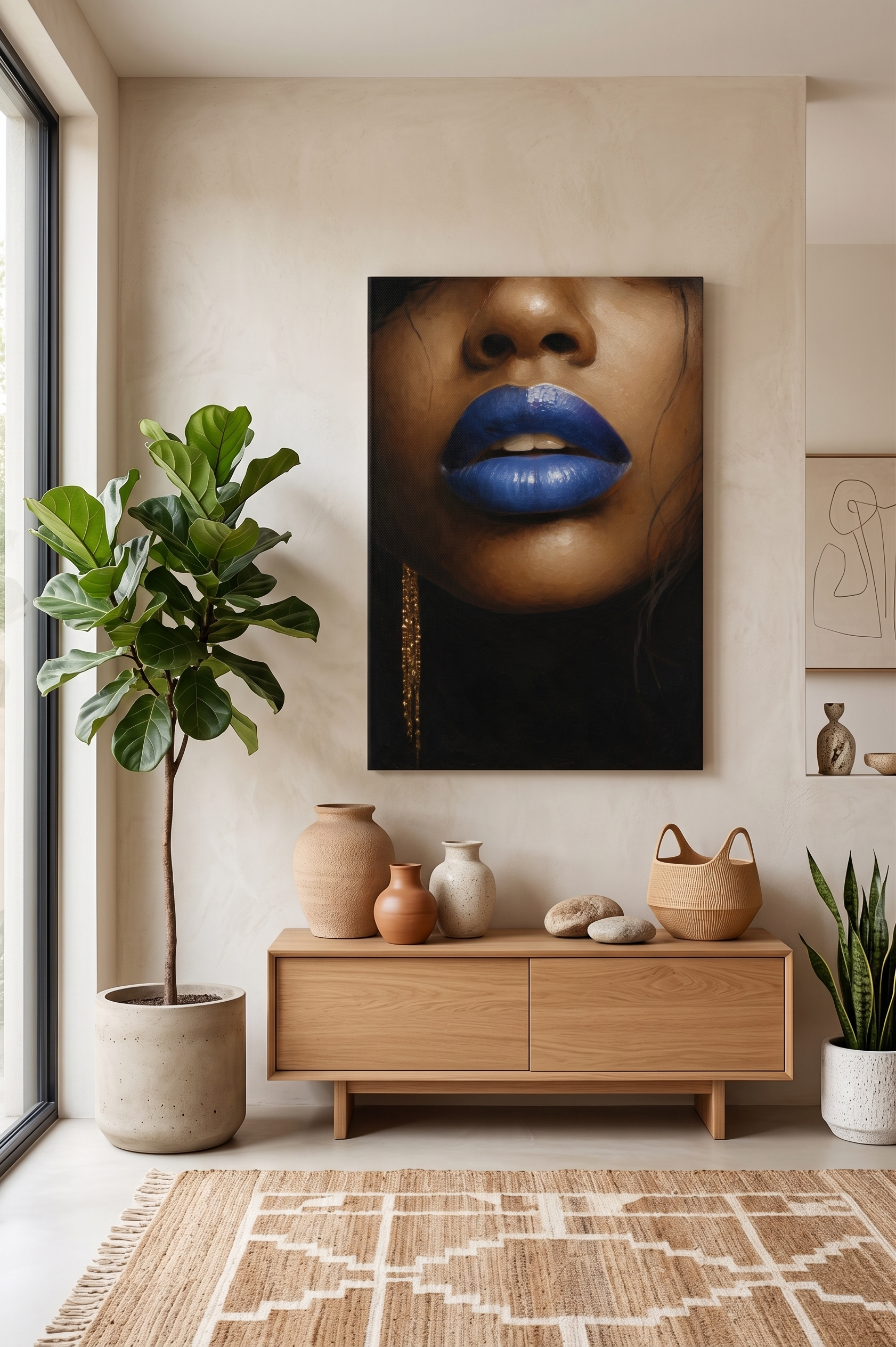 Blue Pout - Canvas