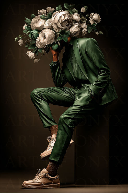 "In Bloom, I Carry Silence" - Male Version - Canvas